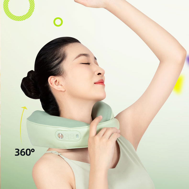 Gối massage cổ hình không dây